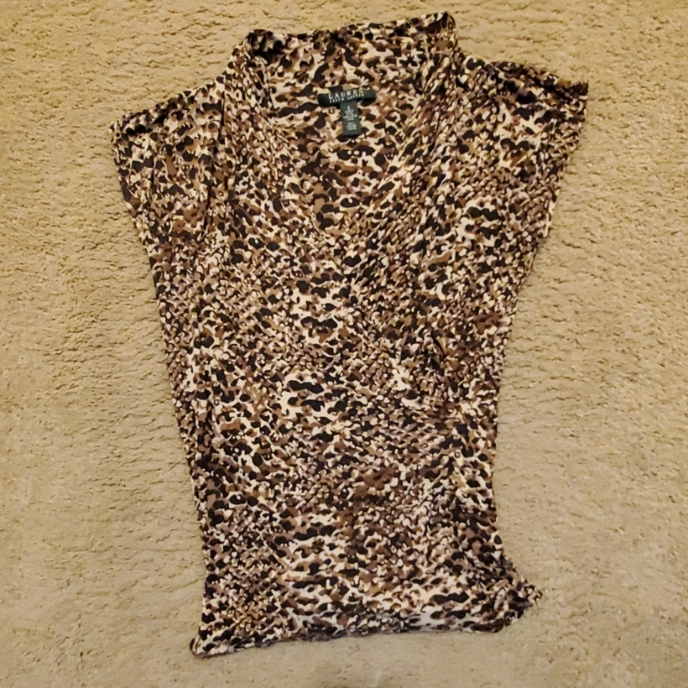 Lauren animal print top, small